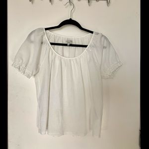 Madewell white peasant top